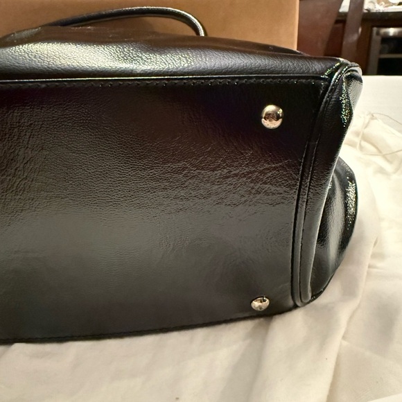 Salvatore Ferragamo Gancini Black Shoulder Bag with Glossy Finish - Picture 7 of 13